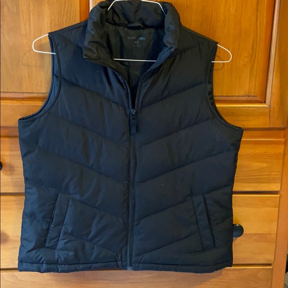 Lands End Black Winter Vest